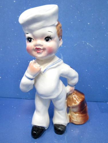 Vintage Sailor Boy Ceramic Figurine Kreiss 1957 *Broken Finger