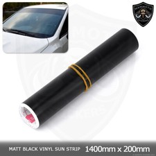 Matt Black Sun Strip Universal Car Van Windscreen Sunstrip 1400mm x 200mm 8"