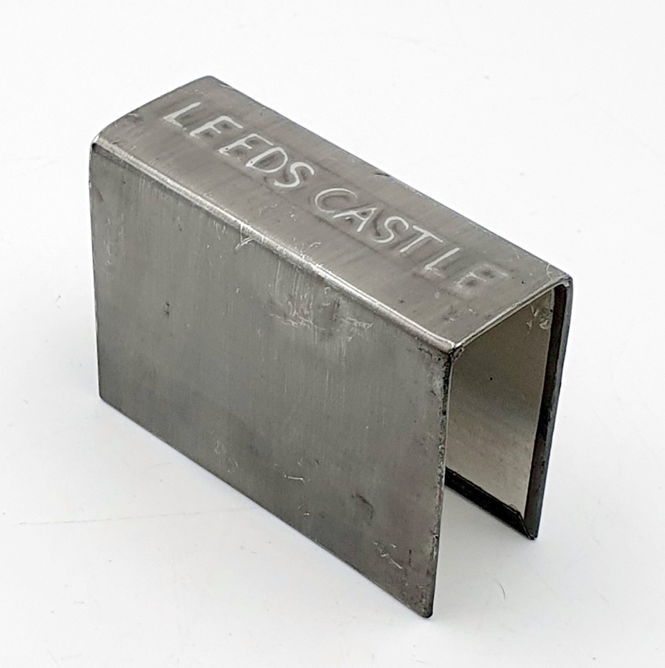 Vintage pewter matchbox holder with Leeds Castle & flowers design eBay