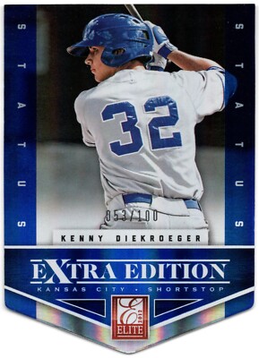 2012 Elite Extra Edition #175 KENNY DIEKROEGER "DIE-CUT BLUE STATUS" #053/100