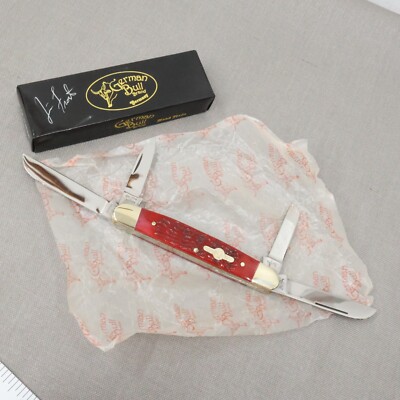 German Bull Congress Pocket Knife 214RPB Box Signed by Jim Frost