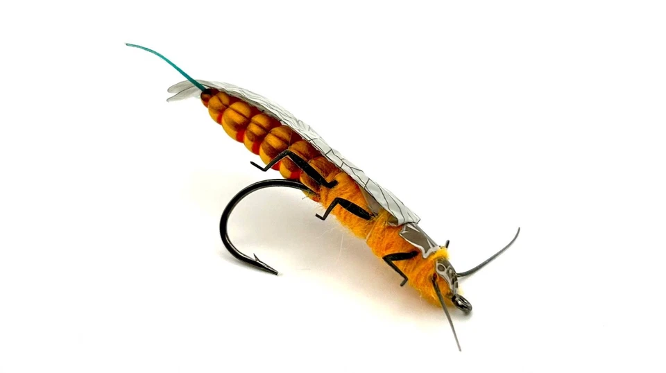 3 pcs Salmon Fly (60mm) Realistische Lachsfliegen Trockenfliegen Fliegenfischen - Bild 3 von 3