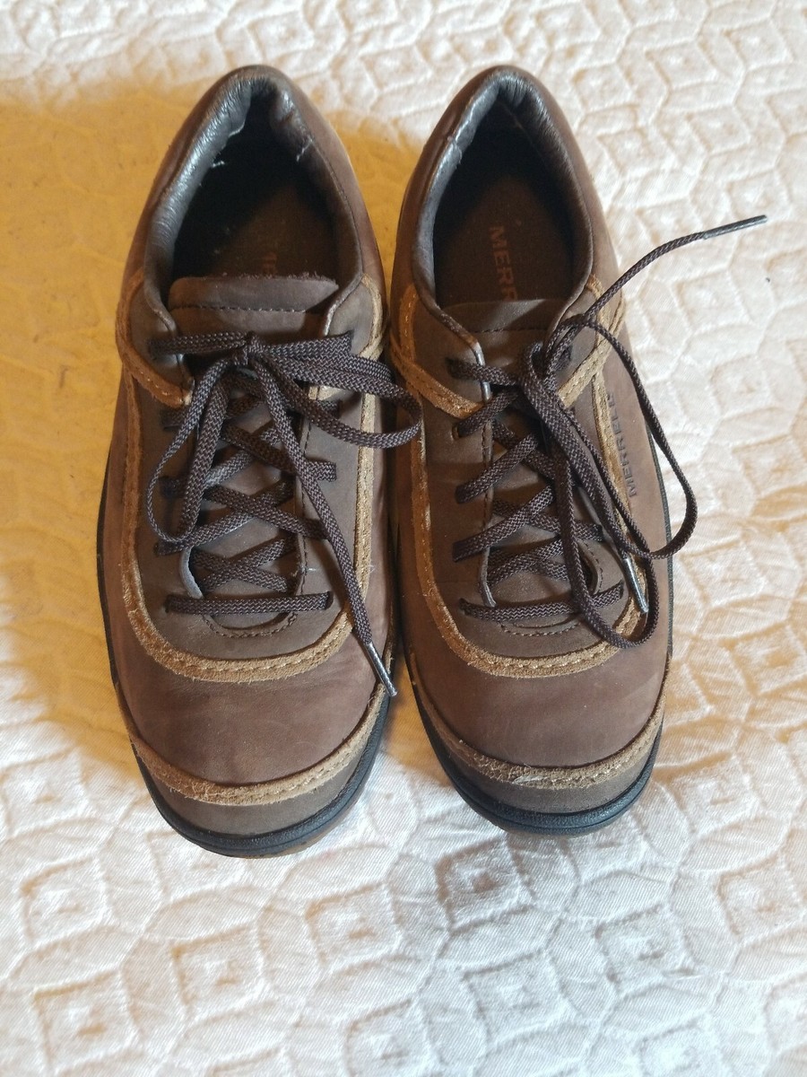 Merrell Brown Leather Oxfords size 12 Merrell Oxford J94361 Brown Leather Apron Round Toe Lace Up  main image 3