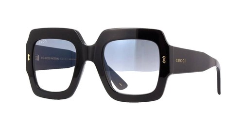 Gucci GG0061S Black Square Oversized Sunglasses Gold GG Logo