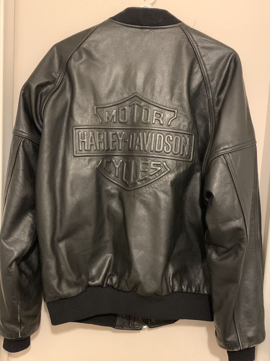 Harley Davidson Motorcycles Leather Jacket Embossed Logo Harley Davidson Motorcycles Leather Jacket Embossed Logo