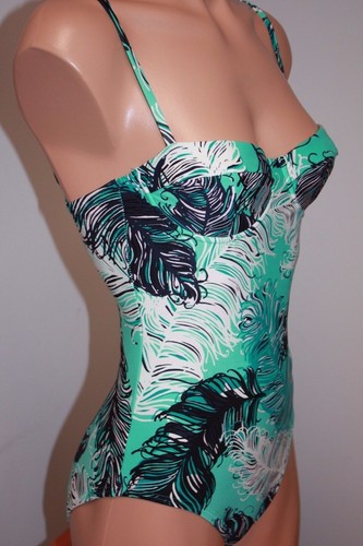 NWT Kate Spade New York Swimsuit Bikini 1 piece Sz S Harbour Island Pool Blue - 第 4/5 張圖片