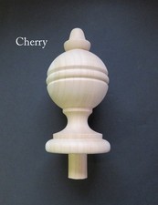 Wood Finial. 5 3/8H X 2 5/8W Your Choice: Oak Maple Cherry 31