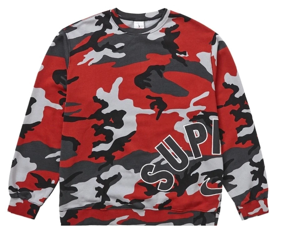 Sweat shirt Supreme Nike Arc Crewneck taille XLarge camouflage rouge SS22 Supreme New York 
