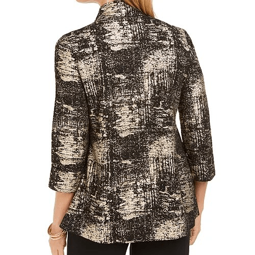 NWOT JM Collection Gold Metallic Print Jacket - Picture 14 of 15