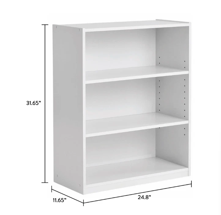 Sturdy Mainstays 31" 3 Shelf Bookcase - White - Image 2 of 4
