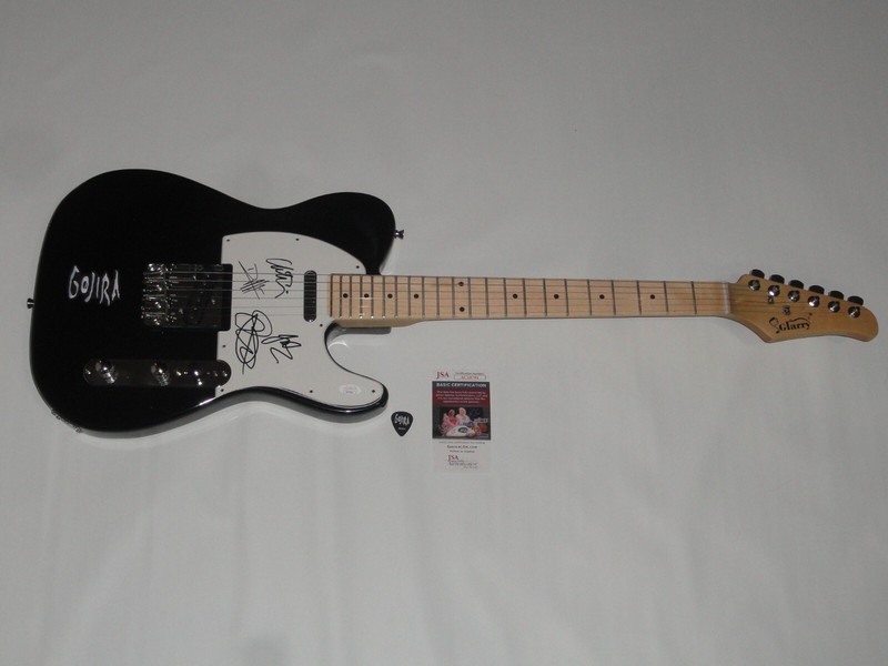 GOJIRA SIGNED ELECTRIC GUITAR JOE DUPLANTIER 4X W/ BONUS GUITAR PICK JSA COA