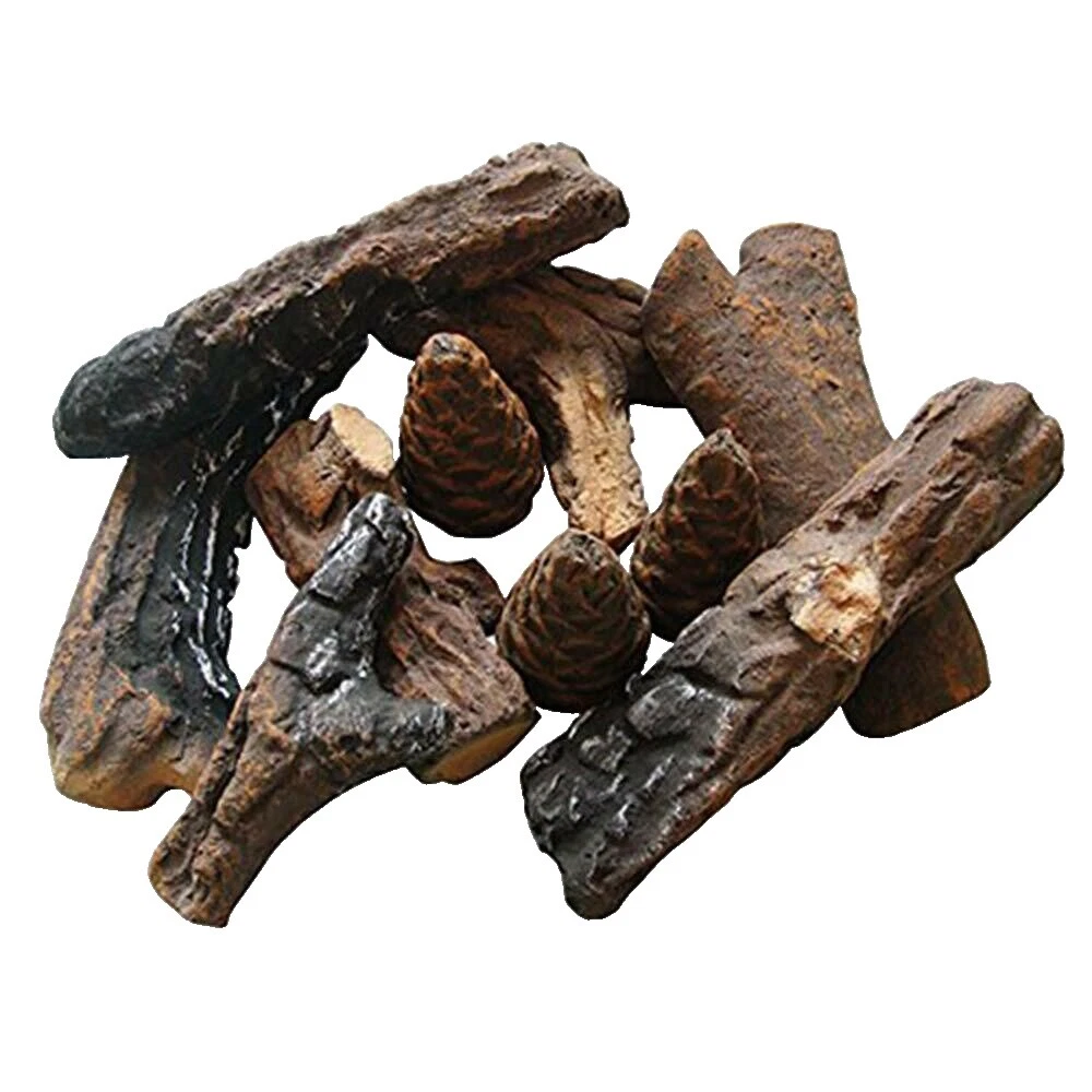 Los registros de decorativo de cerámica negra, piedra y vidrio