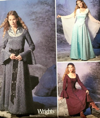 UC Simplicity 9891 Sew Pattern Renaissance Costume Renfaire Gown Dress Cosplay