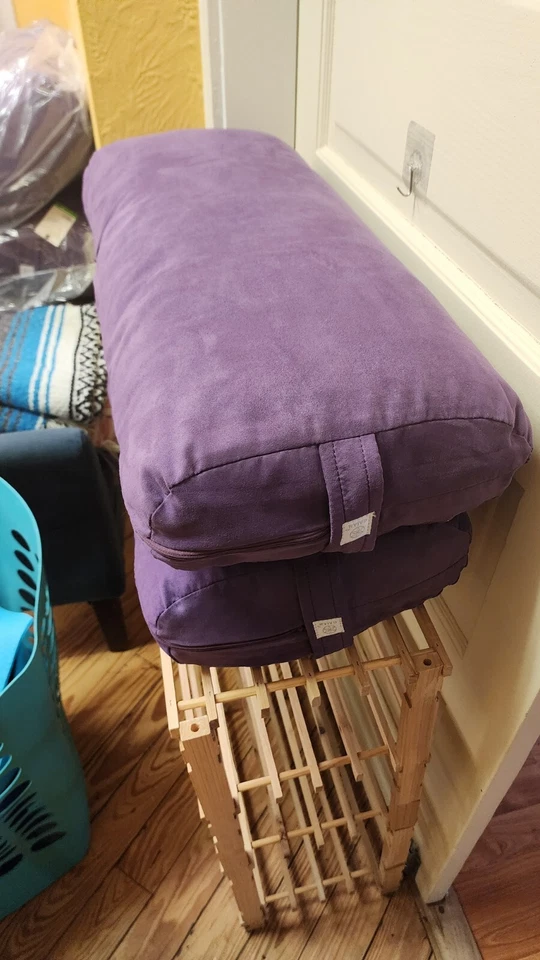 Almohada de meditación larga y rectangular Gaiam Yoga - Cojín de apoyo Foto 4 de 4