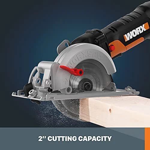 Worx WX439L 4.5 Amp WORXSAW 4.5" Electric Compact Circular Saw - Image 3 of 4