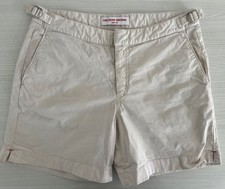 Orlebar Brown Bulldog Stretch Cotton Light Sky Pool Mid-Length Sz 32