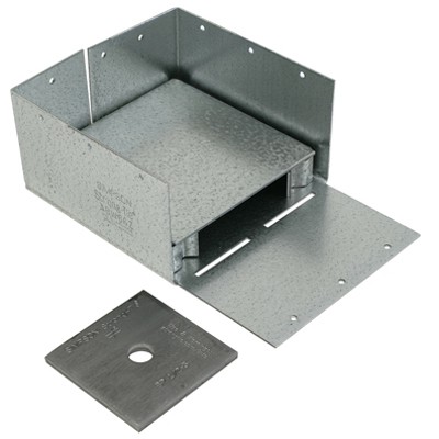 Verstellbare Pfostenbasis, 1 Zoll Stand Off Ht., 16-Gauge Stahl, 6 x 6 Zoll - ABW66Z - Bild 1 von 1