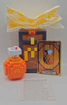 McDonalds Minecraft Film Sammlerstück Soda Potion Figur mit Skin Code