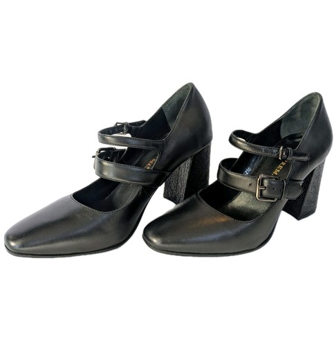 Anthropologie BRUNO PREMI Black Leather Square Toe Mary Jane Pumps womens 40 9, $39.99 - Photo 2