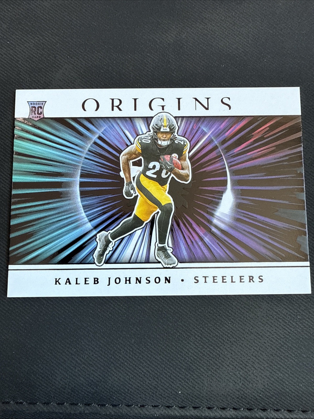 Kaleb Johnson 2025 Panini Origins Football Big Bang CASE HIT (RC) SSP Steelers