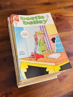 Cómics de Charlton 1969 1976 Beetle Bailey #70 119 FUNDA COMPLETA 50 números