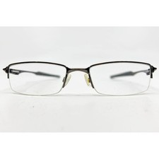 Oakley OX3119-0453 Brushed Chrome Half Rim Eyeglass Frames Mens 53-19-142