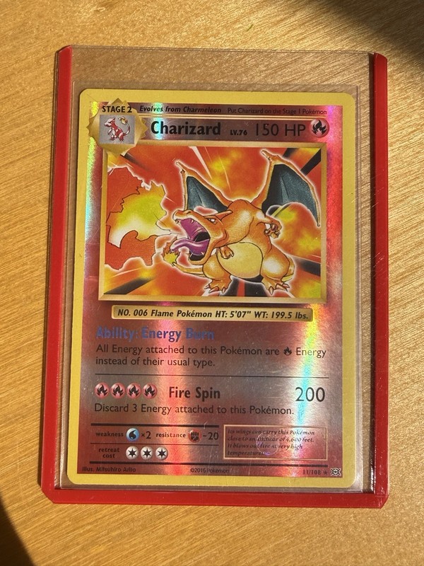 2016 Pokemon Charizard 11/108 XY Evolutions Reverse Holo Rare TCG Card