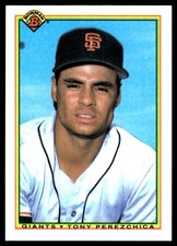 Tony Perezchica 1990 Bowman #235 Giants MLB READ FREE SHIPPING AutographDen