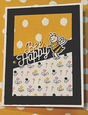 4 Stampin Up Adorable SWEET BUGS Bee Happy Dots Flowers DSP DIY Card Kit