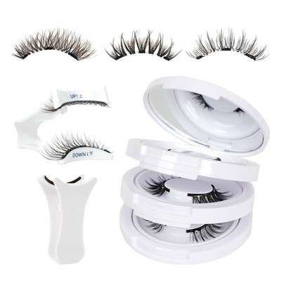 Mayhug Magnetic Eyelashes 3 Pairs Reusable 3 pair (Pack of 1), Black