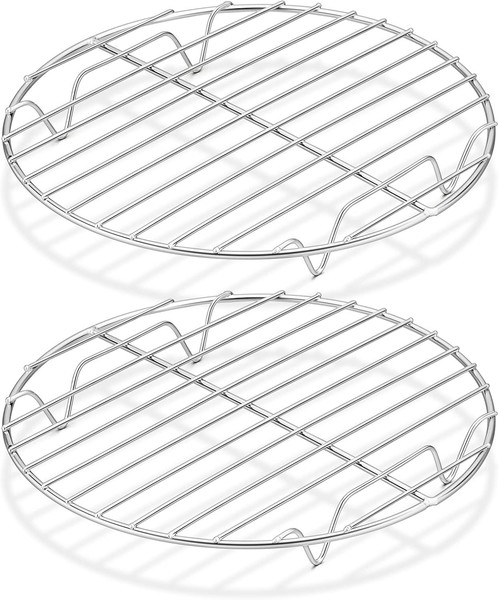 AbküHlgitter 2Er Set Rund Edelstahl 23 Cm Kuchengitter Zum Backen-image