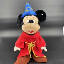 Mickey Mouse Stuffed Plush Fantasia Wizard Sorcerer Walt Disney World 19  