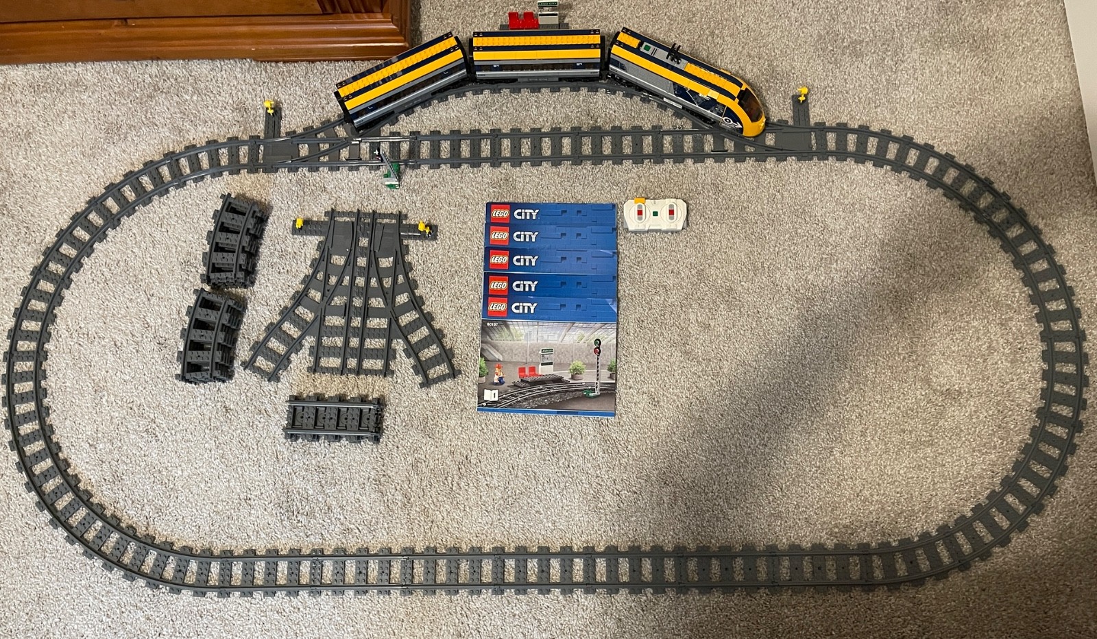 BATTERIES INCLUDED: LEGO CITY Passenger Train Set 60197 w/ 3 Extra Tracks Sets-image