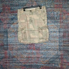 Vintage Y2K Abercrombie Fitch mens distressed buttonfly military cargo shorts 33