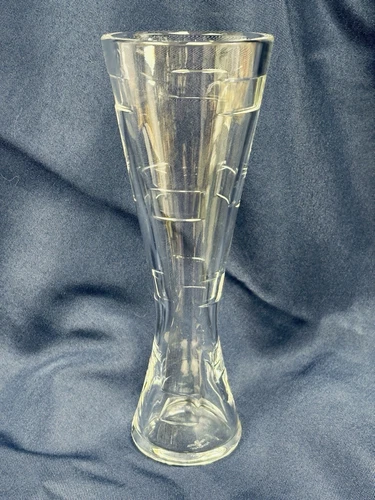 Vintage John Rocha Waterford Cut Crystal Geo Vase 9”