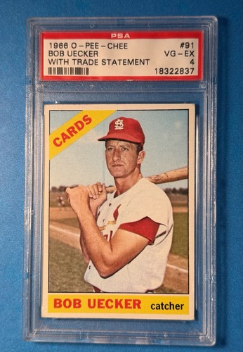 Bob Uecker [With Trade Statement] #91 1966 O Pee Chee card