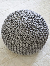 Lychee Modern Light Grey Pouf Ottoman - JJS01161