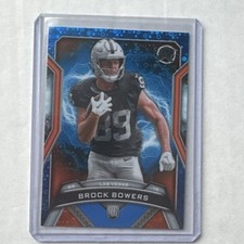 2024 Topps Resurgence Brock Bowers Blue and Orange Spark Disco Rookie RC #147