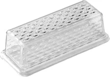 Plastic Butter Dish 7 Inch Clear Lid Countertop Keeper Storage Container