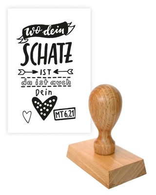 Stempel 'Wo dein Schatz ist, da ist auch dein Herz (Mt 6,21)' | Sonstiges | 2018