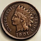 1901 Indian Head Cent Penny VF BN1186