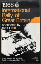 RAC International Rally of Great Britain 1968 Motor Sport Official Programme