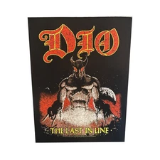 Large DIO Last In Line Printed Sew On Battle Jacket Back Patch - OFFICIAL