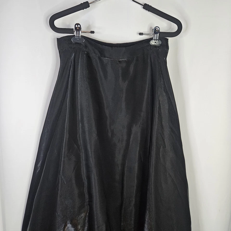 Falda enagua vintage años 90 negra talla 8 ropa de noche caprichosa gótica victoriana  Foto 2 de 4