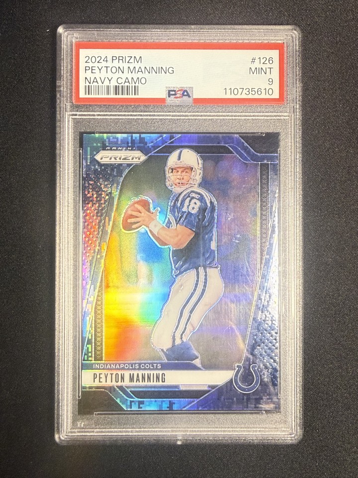 2024 Panini Prizm - Peyton Manning #126 Navy Camo Prizm /25