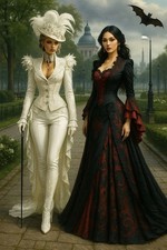 Gothic Victorian Costume Gown Lace Long Sleeve Halloween Party Vintage Dress