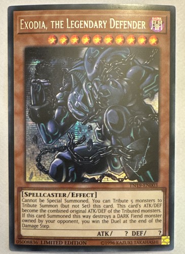 Exodia, the Legendary Defender TN19-EN003 YuGiOh 2019 Gold Sarcophagus Tin card