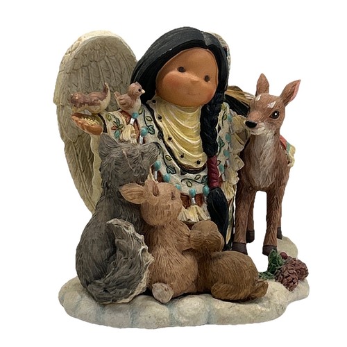 Enesco Amici della Piuma Figurina Tenera degli Spiriti 1998 Angelo # 375489 Ottime Condizioni - Foto 5 di 6