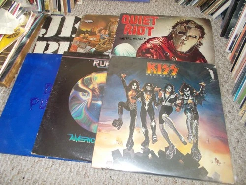 LOT OF 20 ORG METAL, HARD ROCK & PSYCH LPS KISS, KROKUS, ZAPPA, UFO, RUBICON+