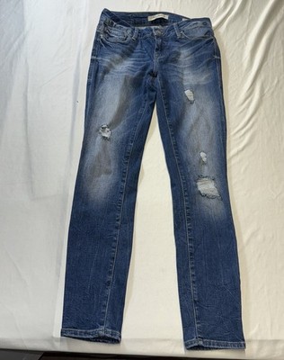 Mavi Embroidered Skinny Jeans Womens Sz 28  Adriana Ankle
